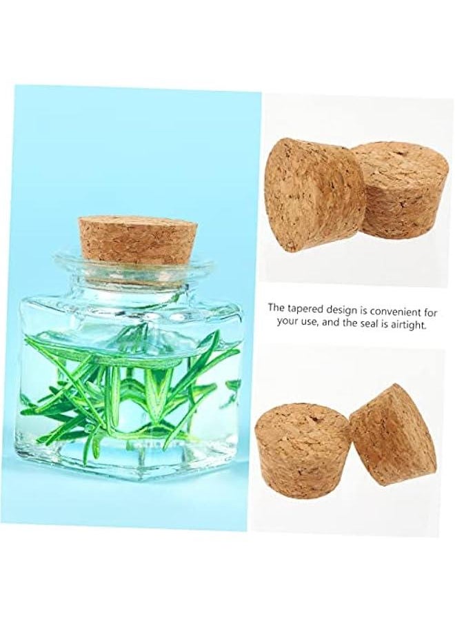 20pcs Stoppers Stopper Craft Cork Message Natural Corks Bottle Making Reusable Glass Jars Home Tiny Bung DIY Plugs Covers Plug Crafts Mm Wooden Wine for Tapered Wood Sealing