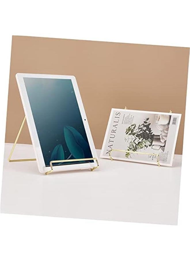 2pcs Display Bracket Table Top Easels for Painting Desktop Bookcase Photo Holder Stand Clear Stand Cellphone Stand Car Holder for Mobile Phones Cellphone Holder Iron Wire Golden