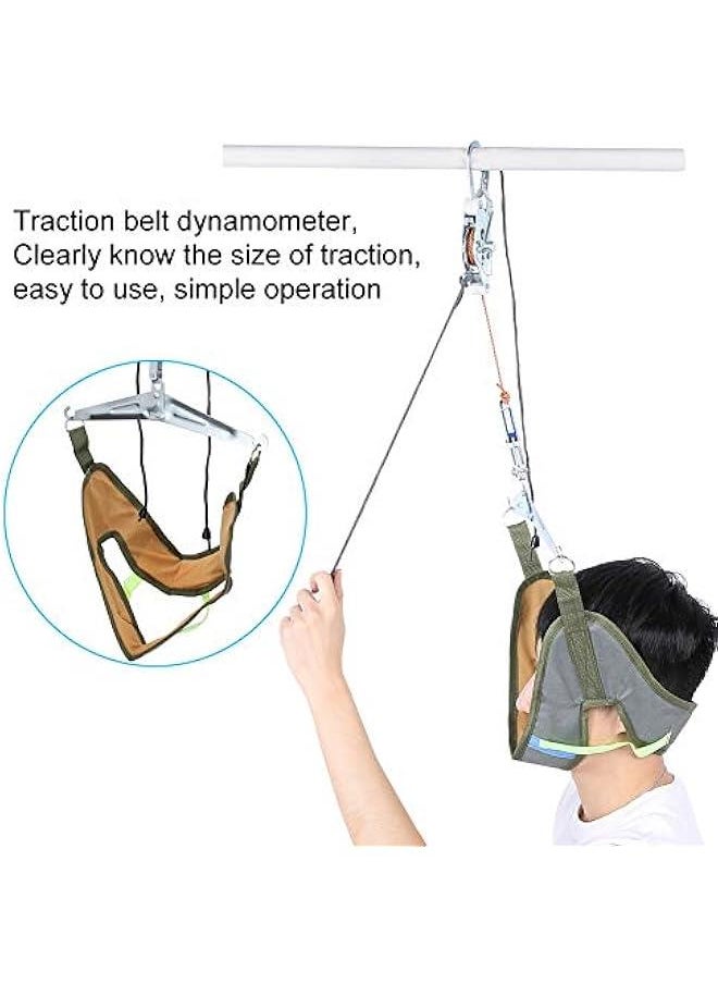 Cervical Neck Traction Device, Neck Stretcher Hammock Household Cervical Vertebra Tractor, Neck Support Fixation Traction Device Cervical Traction Kit Back Stretcher, Over The Door