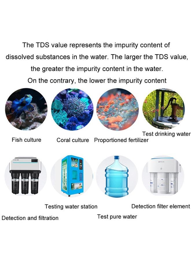 TDS Water Quality Test Pen High-Precision Drinking Tap Water Detector