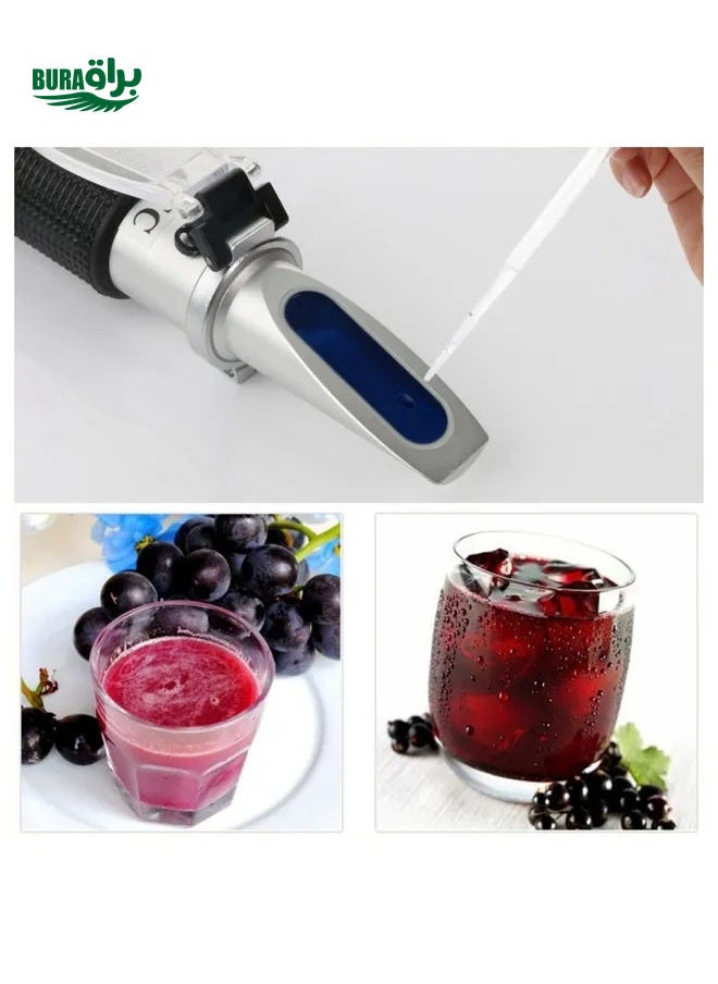 RZ121 Alcohol Refractometer Grape Wine Sugar Content 0~25% Alcohol Concentration 0~40% Brix Tester Meter ATC Handheld Tool