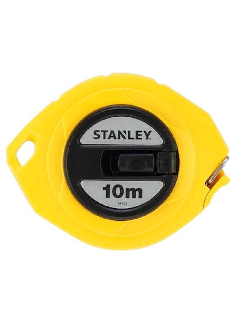 STANLEY 0-34-102 Steel Long Tape Measure 10m with Barbed Hook and ABS Case, Class II Accuracy