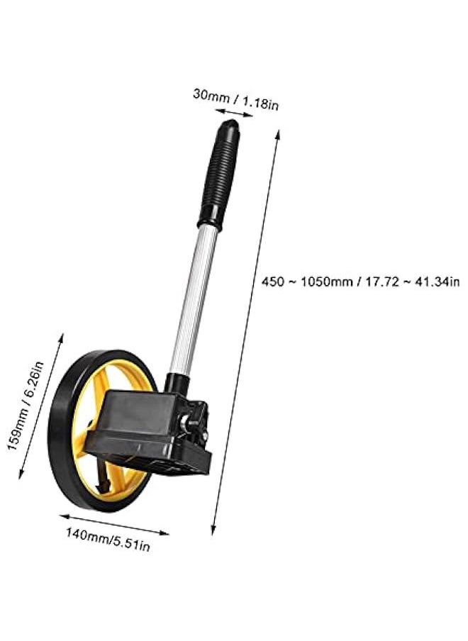 Anti-Deformation Distance Measuring Wheel, Distance Wheel, Portable Construction Workers for Surveyors(Small wheel)