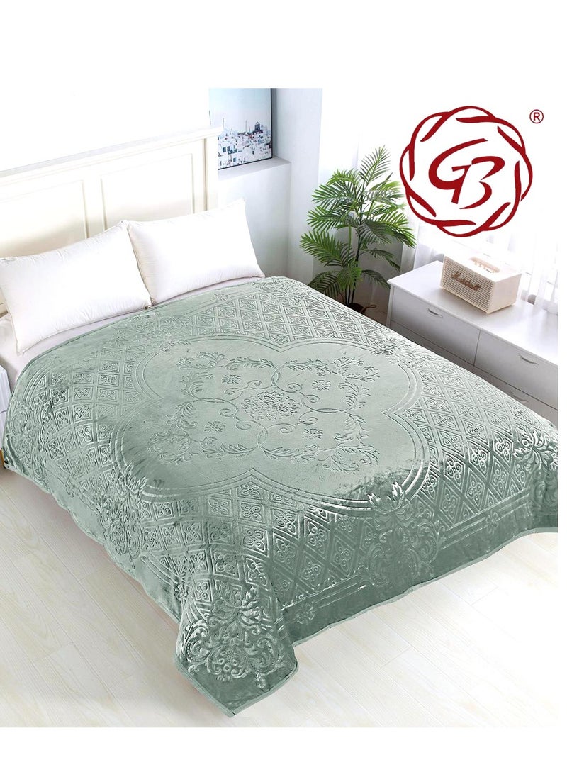 Embossed  Flannel Fleece Blanket Travel Blanket for Bed and Sofas Luxurious Warm and Comfortable Size 220*240