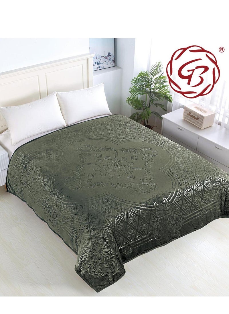 Embossed  Flannel Fleece Blanket Travel Blanket for Bed and Sofas Luxurious Warm and Comfortable Size 220*240