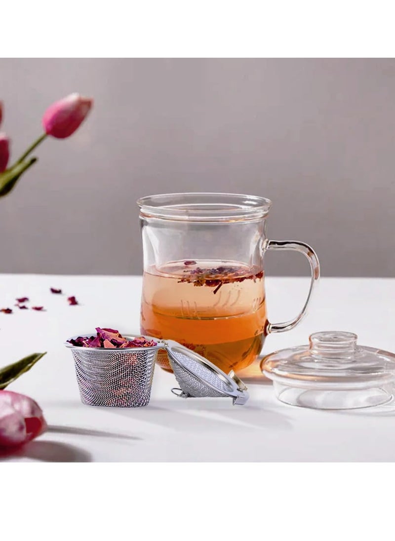 BLUE TEA - Bucket Tea Infuser | Easy Clean Stainless Steel Infuser with Chain Hook | Perfect for Loose Leaf Teas, Herbals, Spices | Fine Steeper, Diffuser, Filter | Reusable