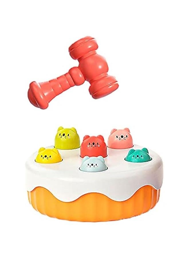 Whack-A-Mole Game, Toy for 3 Years Old & Up, Cake Shape, Lever Principle & No Battereis Required, 2.95 Inch * 5.83 Inch Portable Size