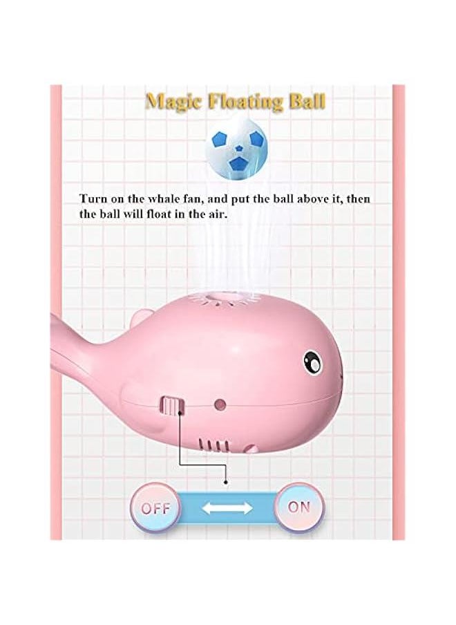 Floating Ball, Creative USB Rechargeable Whale Bladeless Fan Levitation Ball Flying Ball Portable and Safe Fan for Kids (White)