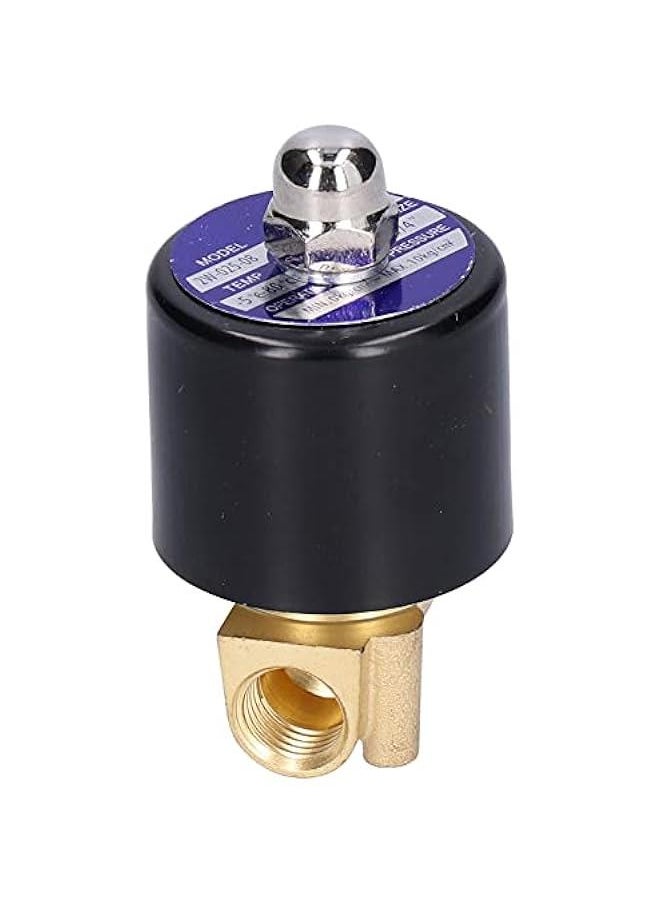 Electric Solenoid Valve, 2W-025-08 Brass Direct Acting Small NC Magnetic Valves for Water for Air for (DC24V)