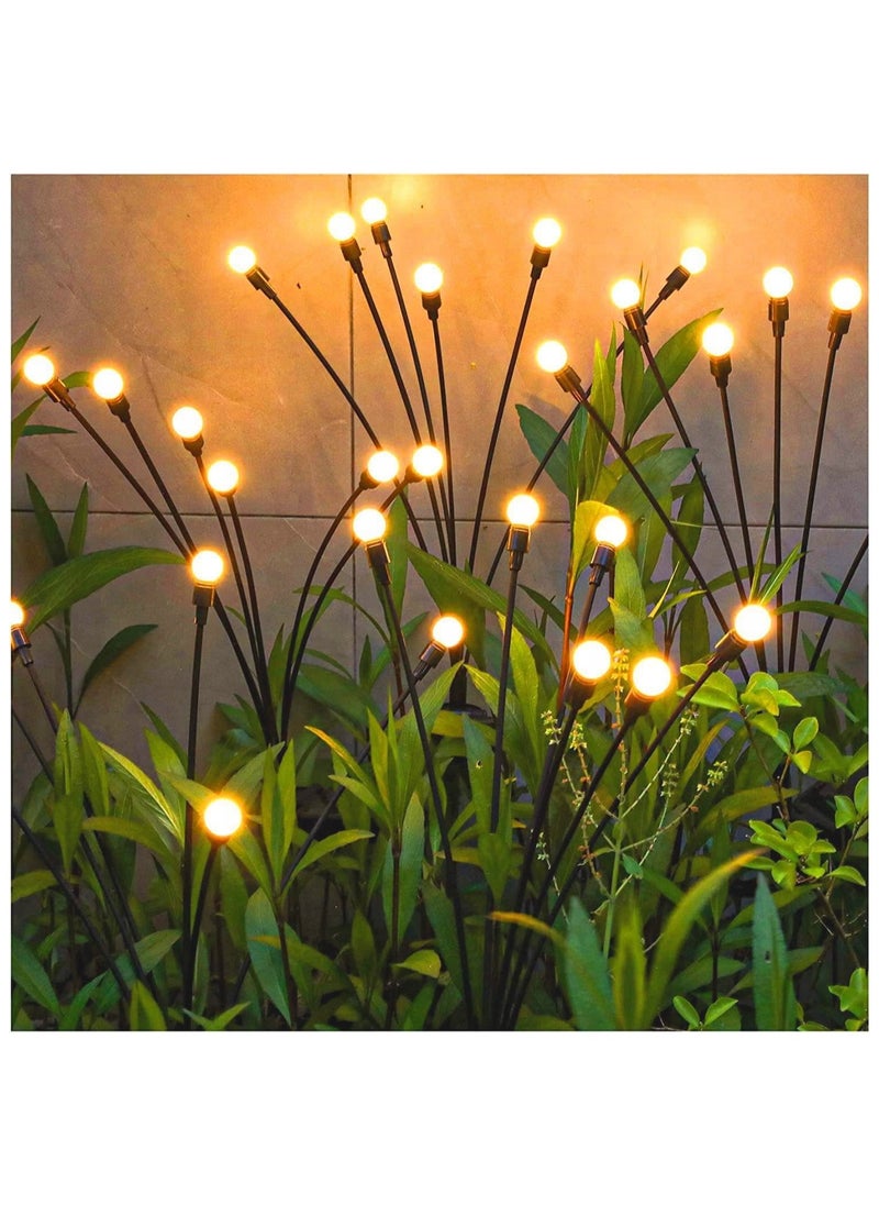 Solar Firefly Lights, 4 Piece Solar Garden Lights 10LED Solar Lights Outdoor Waterproof, Garden Deck Patio Path Landscape Outdoor Decorative Lights