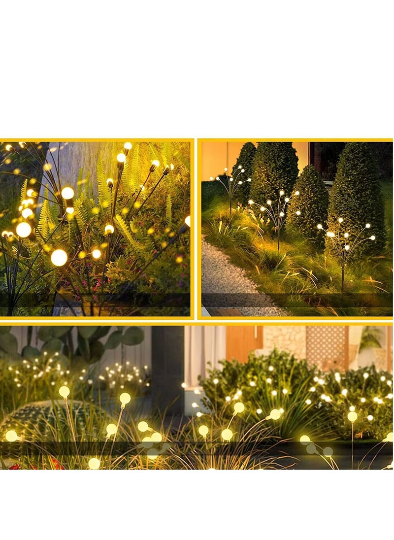 Solar Firefly Lights, 4 Piece Solar Garden Lights 10LED Solar Lights Outdoor Waterproof, Garden Deck Patio Path Landscape Outdoor Decorative Lights