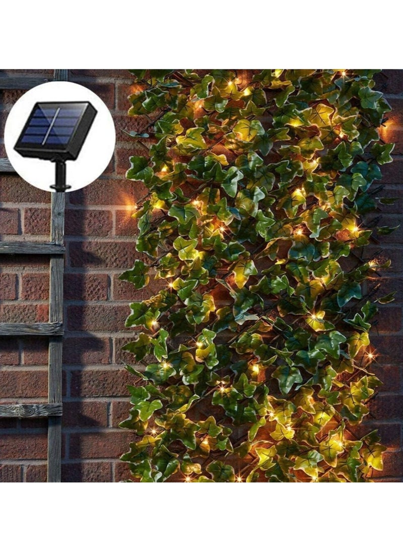 Rattan String Lights Outdoor 100 Led 32.8 FT Realistic Plants String Lights LED Decorative Lights Garland Vines with Lights for Bedroom/Home/Festival/Wedding/Party/Diwali Decoration (Solar Powered)