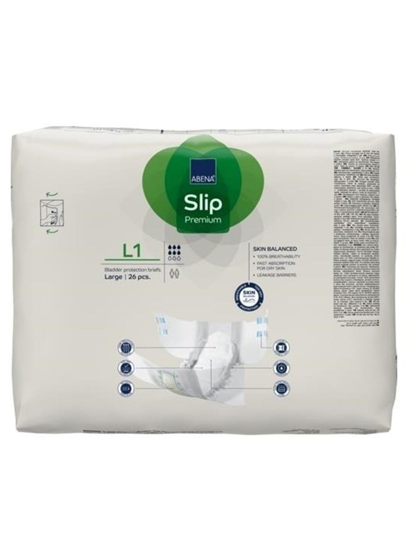 Slip Premium L1 Diapers 26's