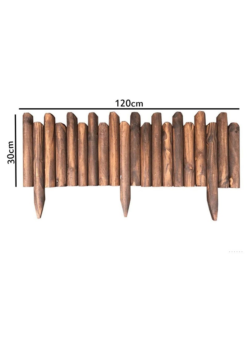 Wooden Garden Fence Panel Decorative Natural Wood Edging for Landscaping