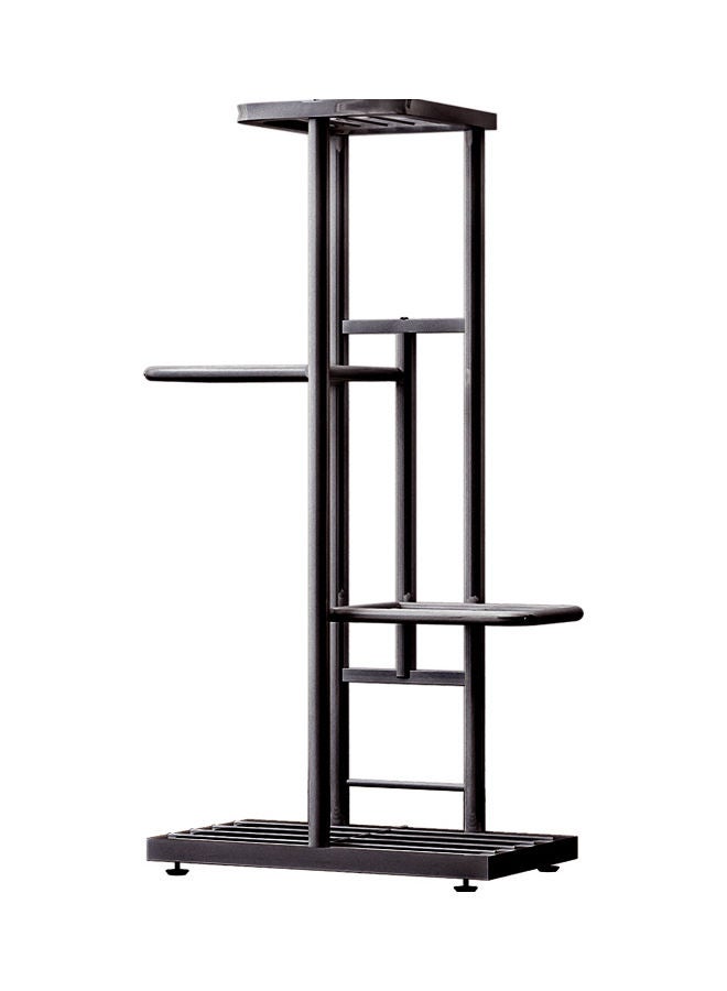 4-Tier Display Shelf Flower Pots Rack Black