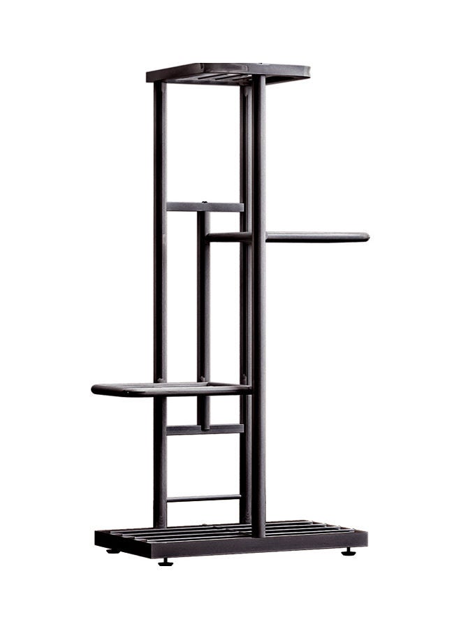 4-Tier Display Shelf Flower Pots Rack Black