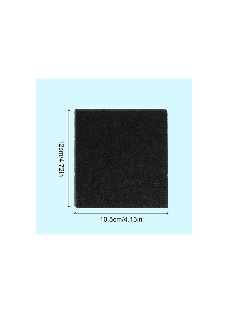 Cat Litter Filter Cotton, Carbon Odor Filters, Cat Litter Filter Carbon Filter Replacement 10*11cm Compost Bin Filters for Hooded Cat Litter Tray and Cat Litter Boxes Pan Odor Control(Black)(24pcs)