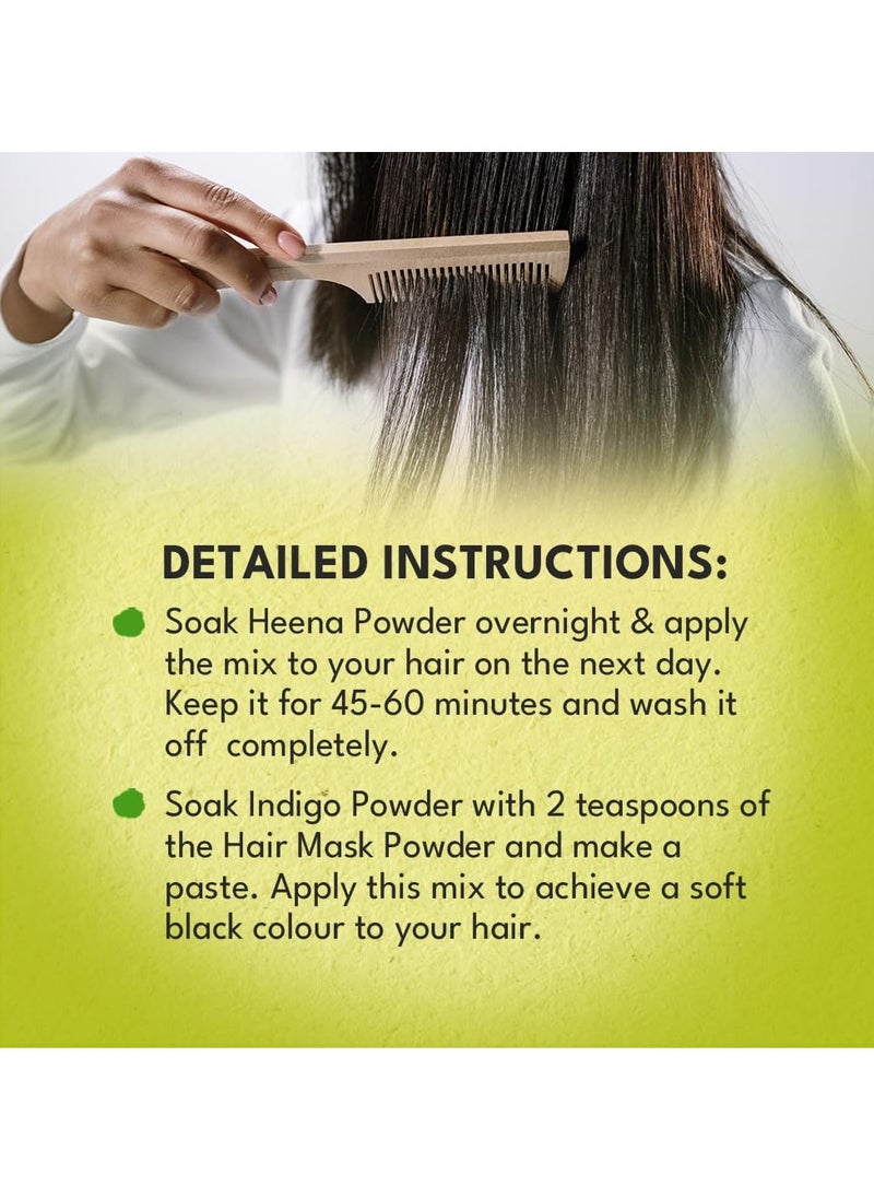 VEDA Natural Colours For Black Hair|Henna Powder, Indigo Powder, Hair Pack)|Long Lasting Natural Hair, 1 Count