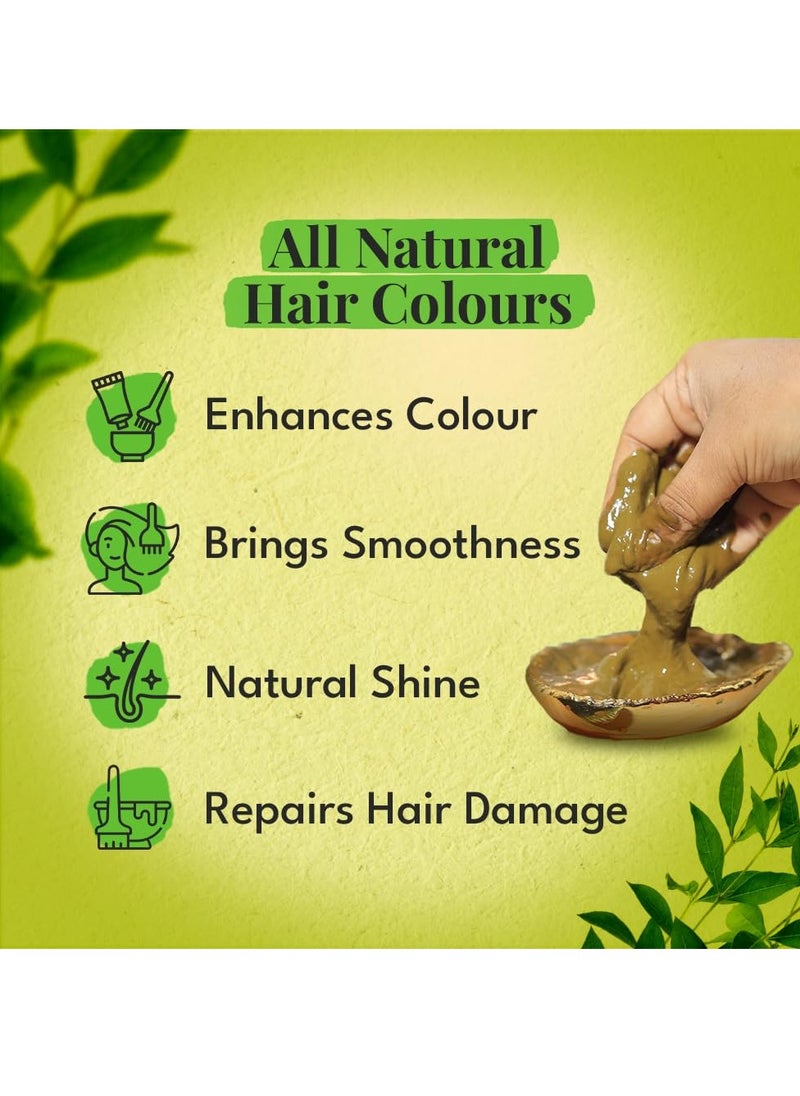 VEDA Natural Colours For Black Hair|Henna Powder, Indigo Powder, Hair Pack)|Long Lasting Natural Hair, 1 Count