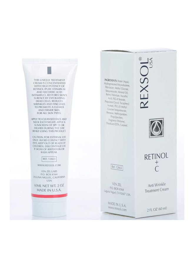 Retinol + C Anti Wrinkle Treatment Cream 60ml