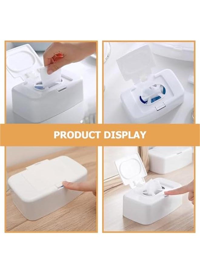 Wipes Dispenser Wipe Holder for Flushable Water Wipes Refillable Wipe Container Keeps Wipes Fresh Easy Open Close Case for Home Travel Ideal for Adult Use