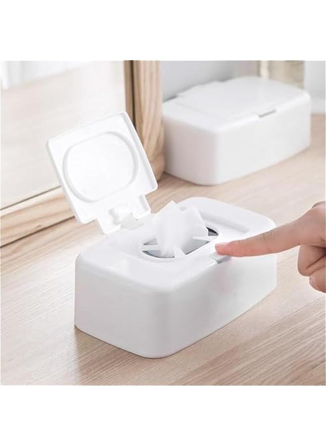 Wipes Dispenser Wipe Holder for Flushable Water Wipes Refillable Wipe Container Keeps Wipes Fresh Easy Open Close Case for Home Travel Ideal for Adult Use