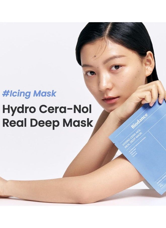 Hydro Cera-nol Real Deep Mask (34g x 4ea) x2 PACK OF 2, ith Low Molecular Hyaluronic Acid, Glacier Water, and Ceramide