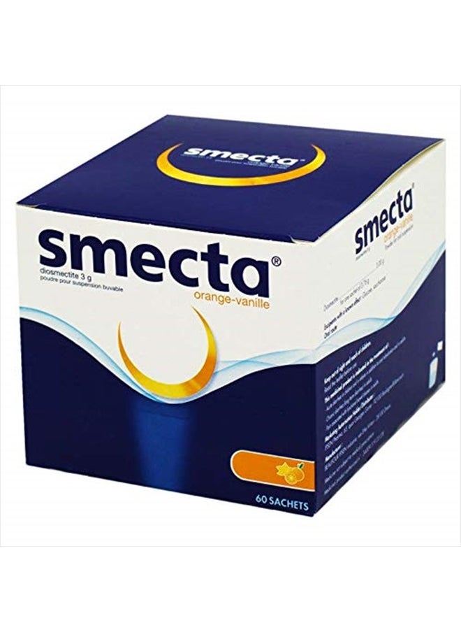 Original Smecta 3g Product of France 60 sachets Natural Treatment of Acute Diarrhea