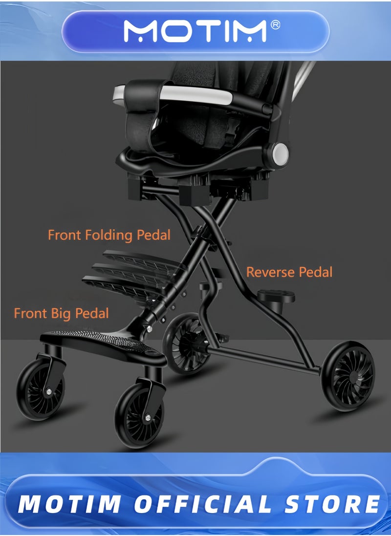 Baby Stroller Two-Way Lightweight Folding Walking Baby Stroller with Simple Baby Car Seat