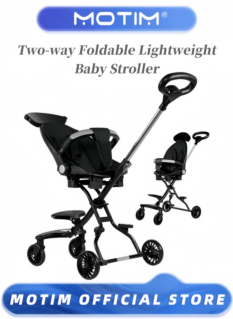 Baby Stroller Two-Way Lightweight Folding Walking Baby Stroller with Simple Baby Car Seat