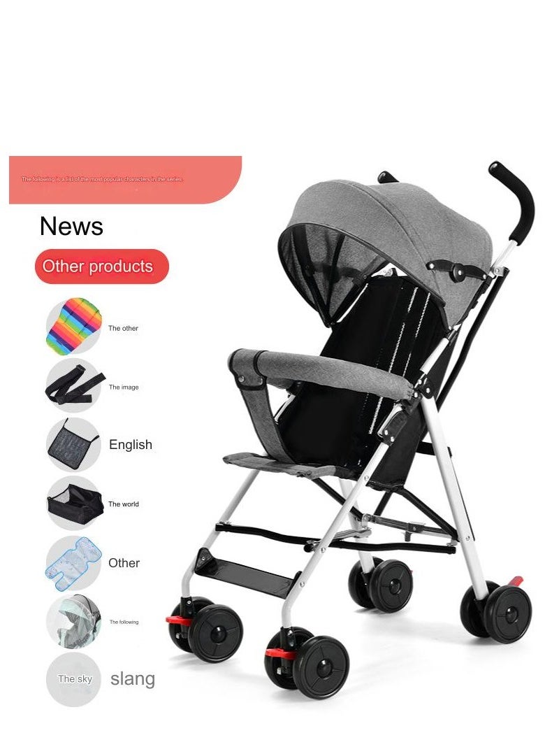 Baby Stroller With Sitting And Lying Function Lightweight Foldable Baby Push Umbrella Stroller