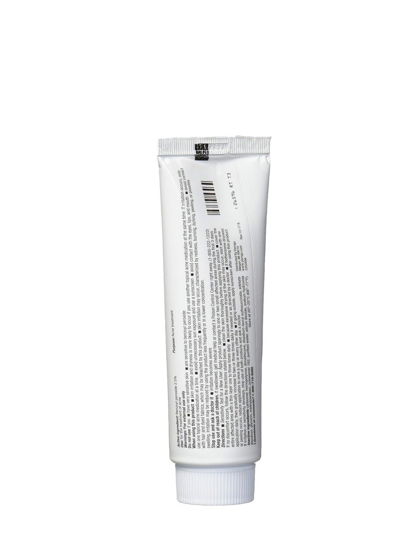 Perrigo 2.5% Benzoyl Peroxide Acne Treatment Gel 60gm Tube