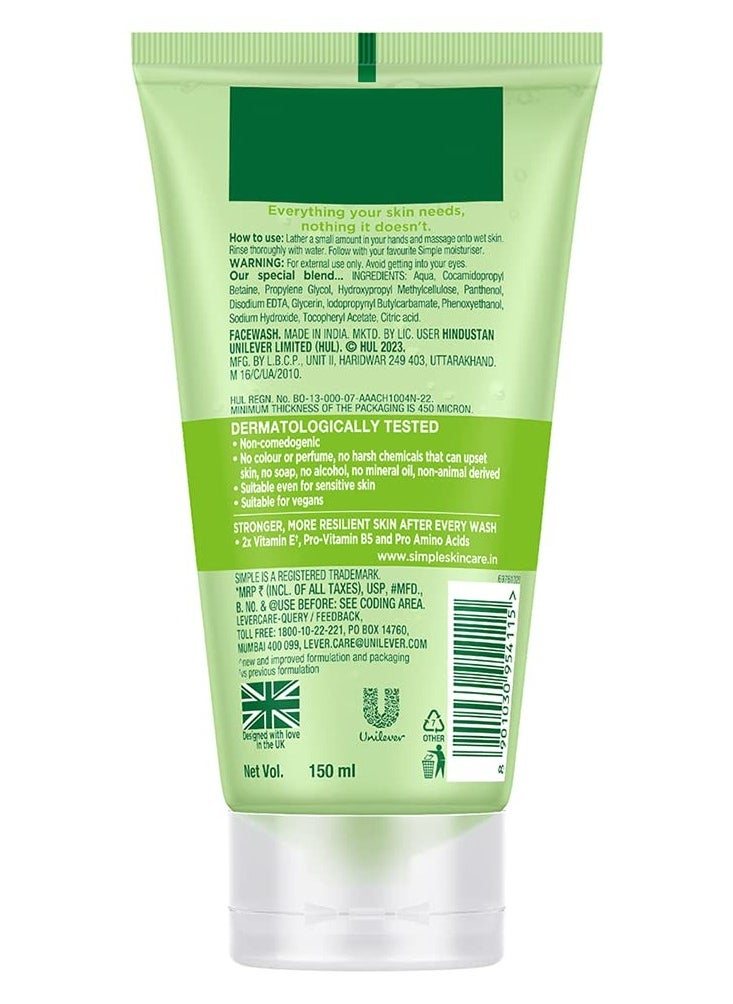 Simple Kind to Skin Refreshing Facial Wash Gel ,150 ml (5 Ounce)