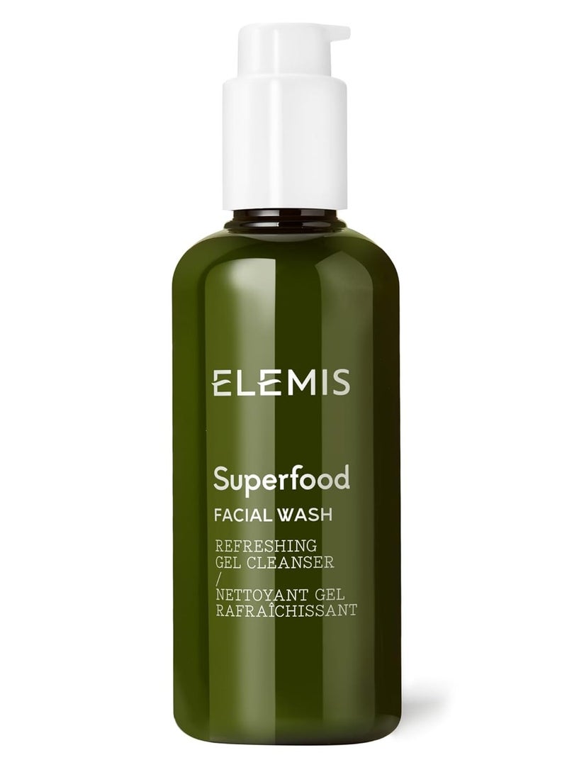 ELEMIS Superfood Facial Wash | Revitalizing Daily Prebiotic Gel Wash Gently Cleanses, Nourishes, and Balances Skin for a Fresh, Glowing Complexion