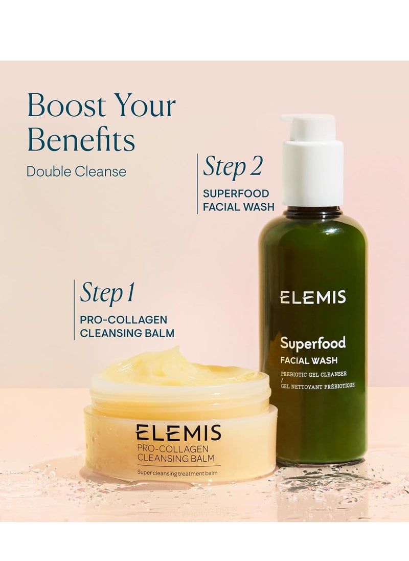 ELEMIS Superfood Facial Wash | Revitalizing Daily Prebiotic Gel Wash Gently Cleanses, Nourishes, and Balances Skin for a Fresh, Glowing Complexion