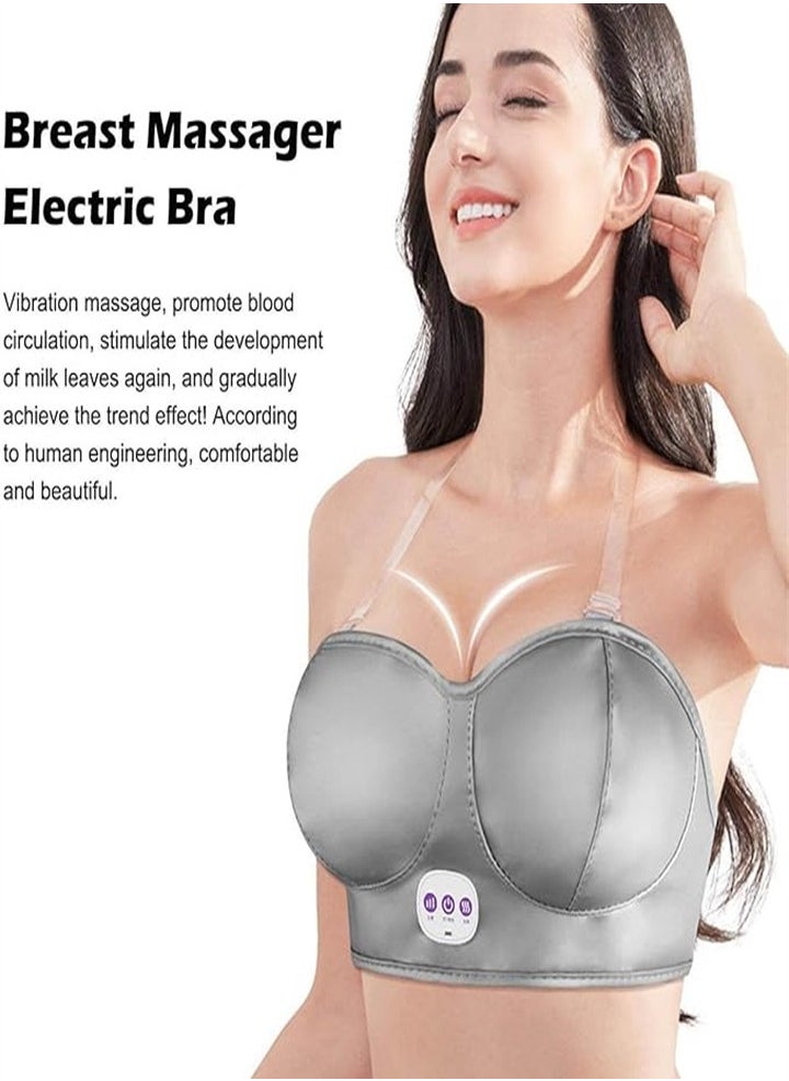 3 modes, wireless charging, electric bra smart vibration massager