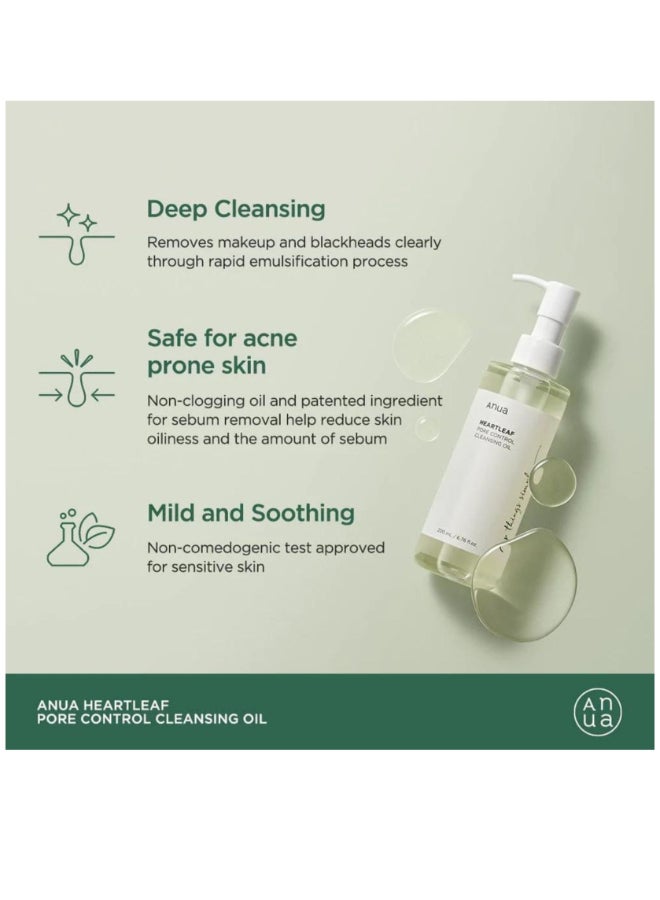 Pore Control Cleansing Oil - 80% Calming Ampoule And 77% Calming Toner Care - Calming Skin - Refreshing - Hydrating