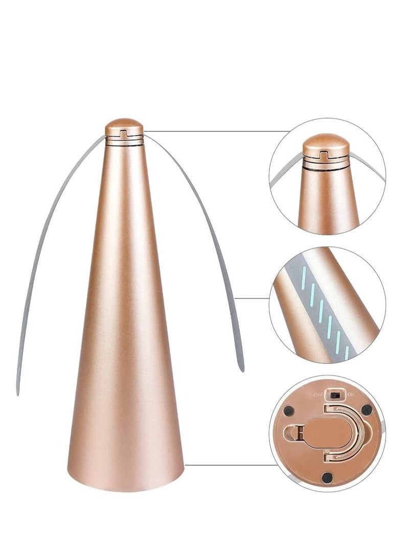 Fly Repellent Fan  Portable Electric Mosquito/Fly/Insect Away Insect , Household and Enjoy Outdoor Meal (Rose Gold)