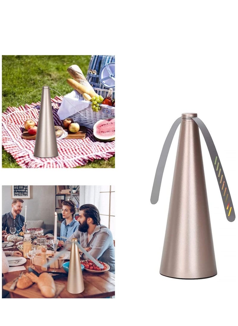 Fly Repellent Fan  Portable Electric Mosquito/Fly/Insect Away Insect , Household and Enjoy Outdoor Meal (Rose Gold)