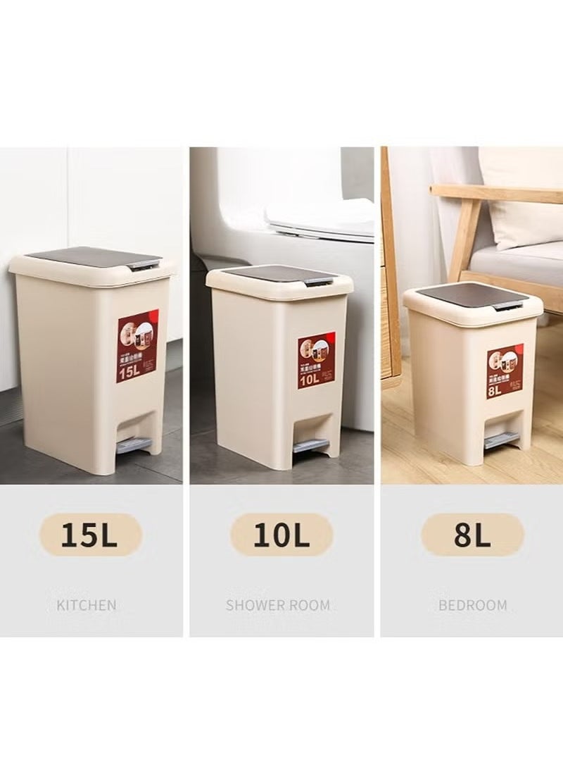 Large-Capacity Trash can, Indoor deodorizing Trash bin with lid, Foot-on Garbage bin, Used in Bathroom, Living Room，Kitchen