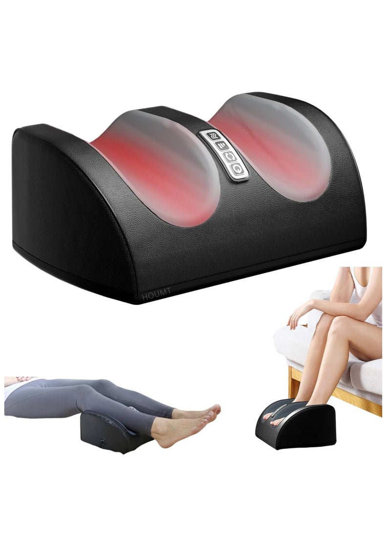 HOUMT Electric Foot Massager with Heating Function, Foot and Calf Massager with Massage Roller Relaxes Leg Muscles Improves Blood Circulation Deep Tissue Massager for Foot Gift for Mom Dad and Friends