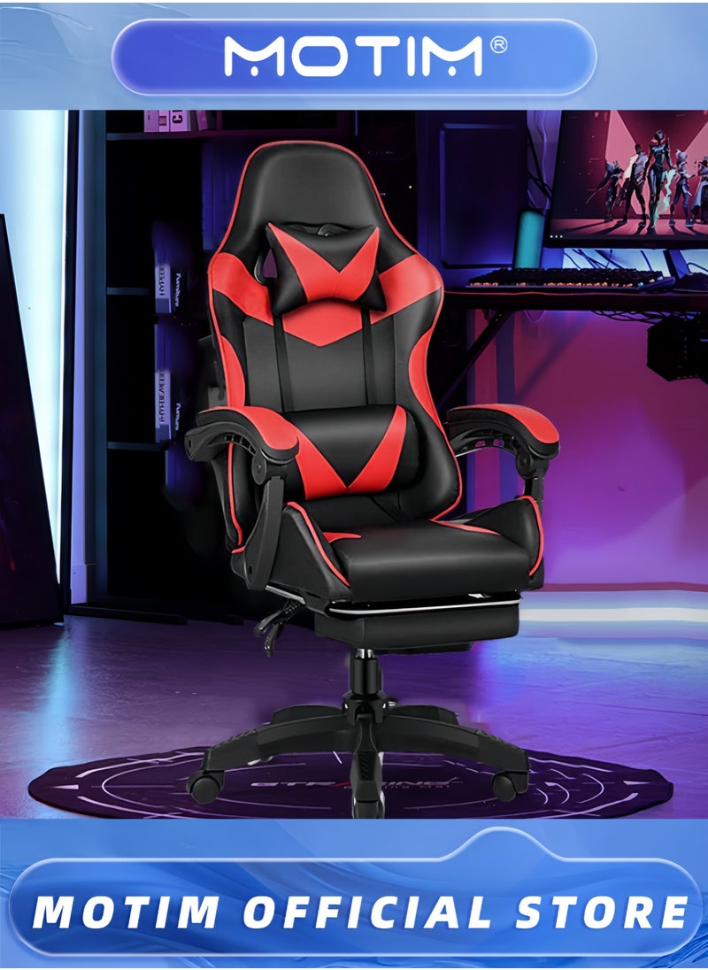 Gaming Chair Computer Chair with Footrest and Lumbar Support Height Adjustable 360° Swivel Seat