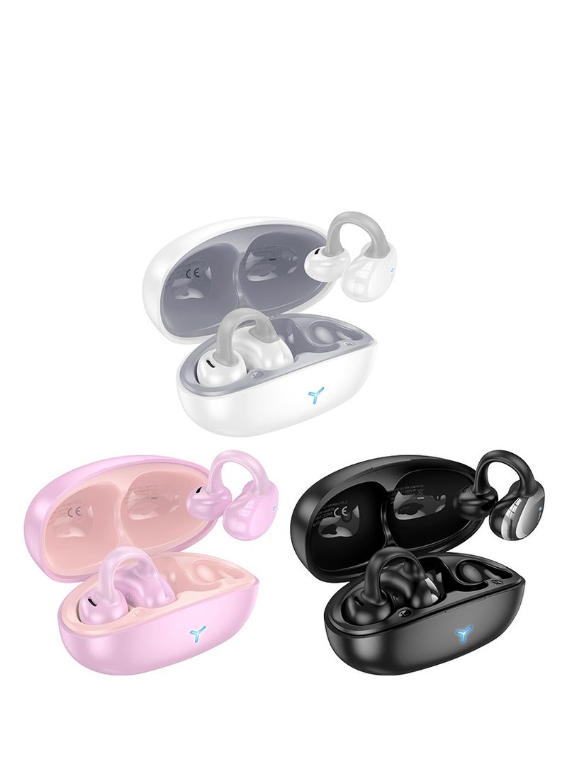 hoco. EW57 Auspicious Clip-On True Wireless Bluetooth Headset – Bluetooth 5.3, 11-Hour Playback, Siri Support