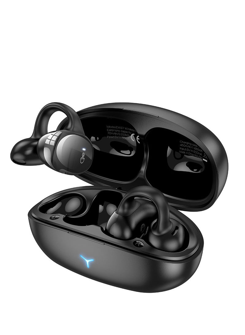 hoco. EW57 Auspicious Clip-On True Wireless Bluetooth Headset – Bluetooth 5.3, 11-Hour Playback, Siri Support