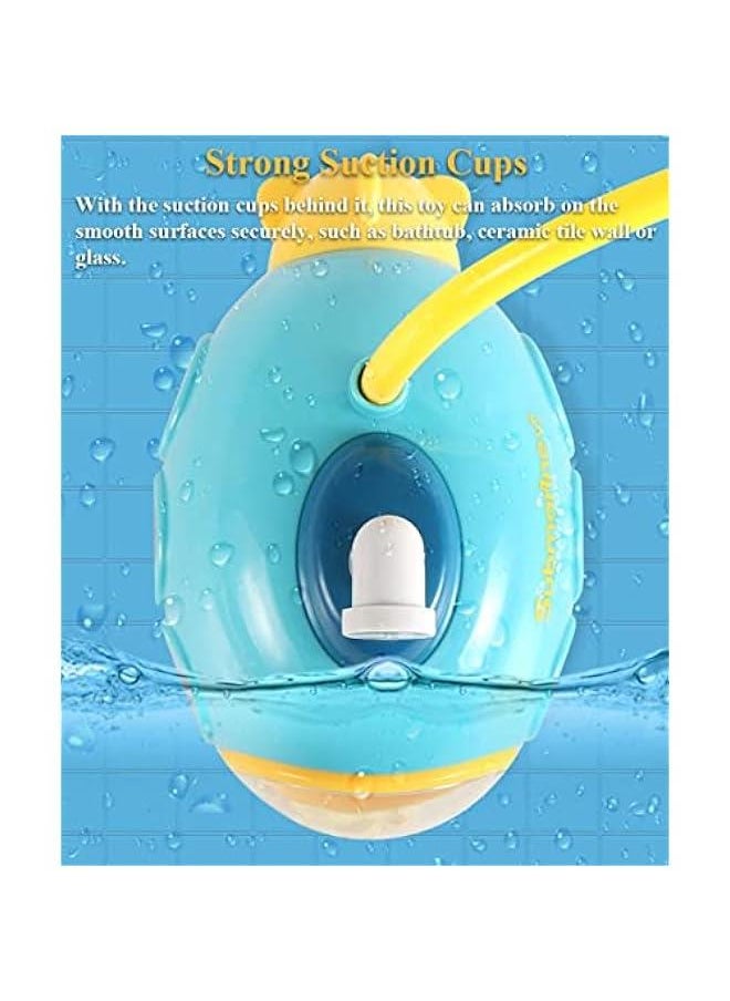 Bathtub Submarine Shower Sprinkler Toy, Electric Submarine Shower Head Bath Toy Tub Cartoon Sprinkler Shower Water Toy boat Water Pump Toy Pool Spray Water Toy (Submarine-Yellow)