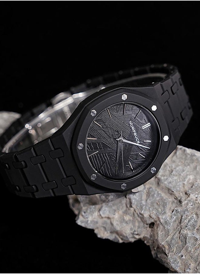 Lightweight Quartz Watch for Men Sport Waterproof Watches 2304 black