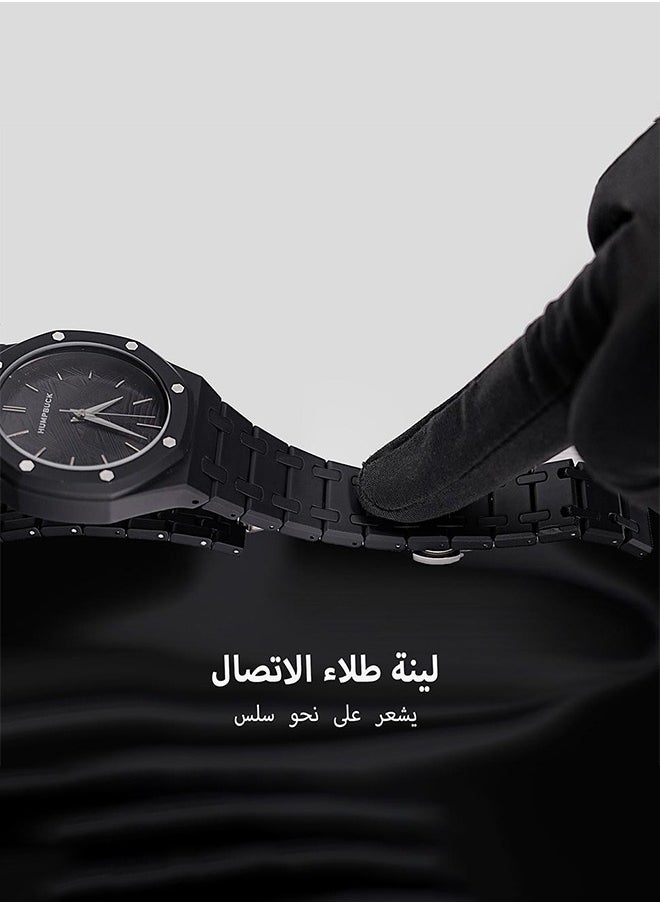 Lightweight Quartz Watch for Men Sport Waterproof Watches 2304 black