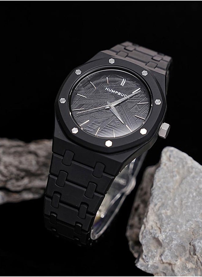 Lightweight Quartz Watch for Men Sport Waterproof Watches 2304 black