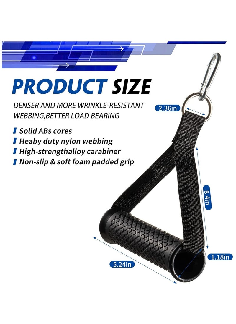 Exercise Handle, Professional Cable Heavy Duty Sports Machine Accessories ABS Core Fitness Strap Stirrup Silicone for Training Pulley System Home Gym