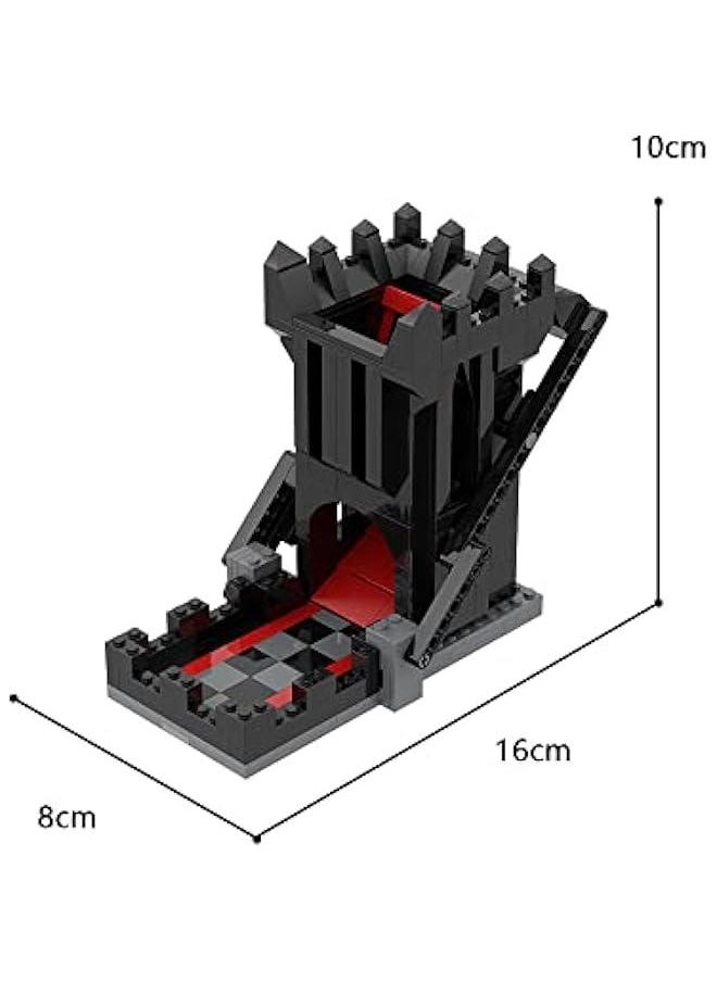 DND Dice Tower Building Blocks Set Black, Tabletop Roleplaying Game Dice Roller, Creative Toys Suitable Ideas for Teens and Kids (316 Piece) (Black)